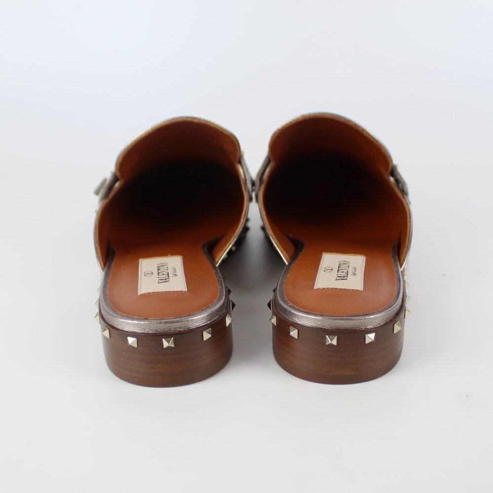 NEW VALENTINO GARAVANI Soul Rockstud Leather Flat/ Mule, EU 36.5 - Picture 10 of 16